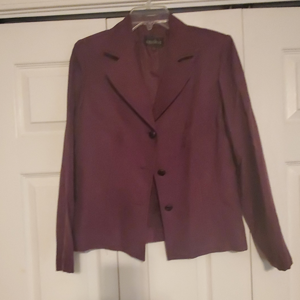 Plum colored suede blazer